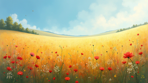 field of flowers